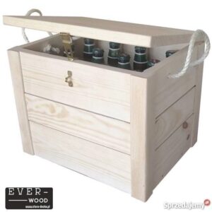 Skrzynka na piwo 12 butelek zamykana - przegródki