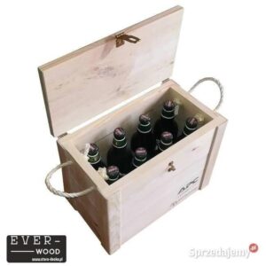 Skrzynka na piwo 8 butelek zamykana - przegródki